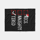 Leuke stoute moe grappige kerst fleece deken (Voorkant (Horizontaal))