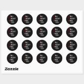 Leuke stoute moeder probeerde grappige kerst ronde sticker (Vel)