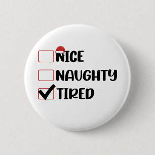 Leuke Stoute Moeie Kerst Wensenlijst Xmas Kerstman Ronde Button 5,7 Cm