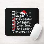 Leuke Stoute Multi Checklist Grappige Kerstlijst  Muismat (Met muis)