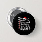 Leuke Stoute Multi Checklist Grappige Kerstlijst Ronde Button 5,7 Cm (Voorkant /achterkant)