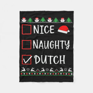 Leuke Stoute Nederlandse Pret Lelijke Kerst Lijst  Fleece Deken