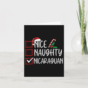 Leuke stoute Nicaraguaanse kerstlijst Kerstman Kaart