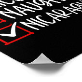 Leuke stoute Nicaraguaanse kerstlijst Kerstman Poster (Hoek)