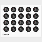 Leuke stoute Nice-ish Grappige Kerstlijst Santa C Ronde Sticker (Vel)