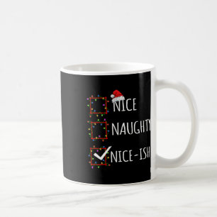 Leuke stoute Nice-ish kerstlijst Santa Claus F Koffiemok