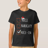 Leuke stoute Nice-ish kerstlijst Santa Claus F T-shirt (Voorkant)