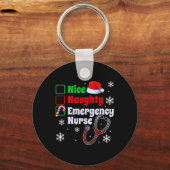 Leuke stoute noodverpleger kerstmis sleutelhanger (Voorkant)