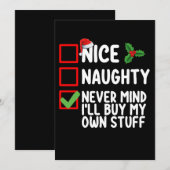 Leuke Stoute Nooit Gedacht Ik Koop Mijn Eigen Spul Kaart (Voorkant / Achterkant)