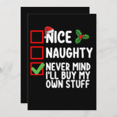 Leuke Stoute Nooit Gemind Ik Koop Mijn Eigen Spull Kaart (Voorkant / Achterkant)