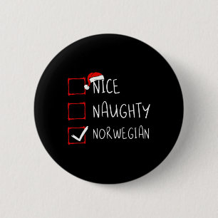 Leuke Stoute Noorse Kerstmis Noorwegen Erfgoed R Ronde Button 5,7 Cm