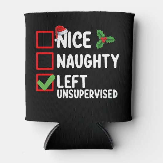 Leuke Stoute Onbegeleid Kerstlijst Holi Blikjeskoeler (Voorkant)
