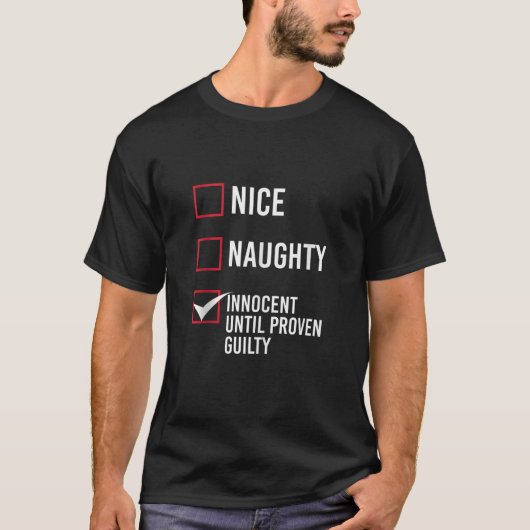 Leuke Stoute Onschuldig Totdat het Anders Bewezen  T-shirt (Voorkant)