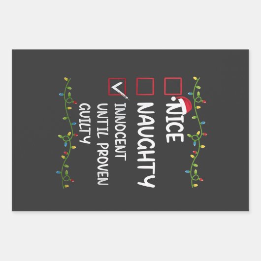 Leuke Stoute Onschuldig Totdat Het Tegendeel Bewez Inpakpapier Vel (Voorkant)