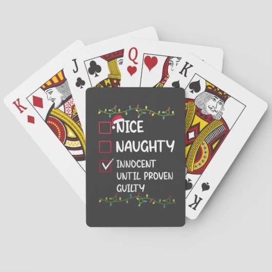Leuke Stoute Onschuldig Totdat Het Tegendeel Bewez Pokerkaarten (Achterkant)