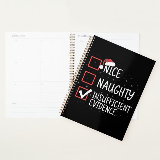 Leuke Stoute Onvoldoende Bewijs Kerst Grappig Planner (Display)