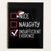 Leuke Stoute Onvoldoende Bewijs Kerst Grappig Planner (Voorkant)