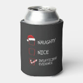 Leuke Stoute Onvoldoende Bewijs Kerstman Kerst Blikjeskoeler (Blikje Voorkant)