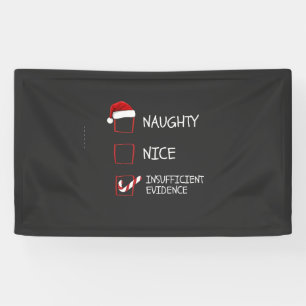Leuke Stoute Onvoldoende Bewijs Kerstman Kerst Spandoek