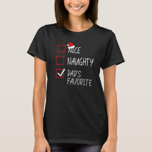 Leuke Stoute Papa's Favoriete Kerstlijst Sinterkla T-shirt