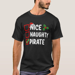 Leuke Stoute Piraat Familie Bijpassende Kerstlijst T-shirt