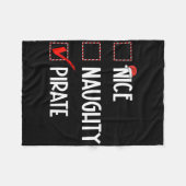 Leuke stoute piraat kerstman fleece deken (Voorkant (Horizontaal))