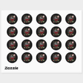 Leuke stoute poging werd gemaakt grappige kerst ronde sticker (Vel)