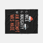 Leuke stoute poging werd gemaakt Santa's List Chri Fleece Deken (Voorkant (Horizontaal))