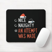 Leuke stoute poging werd gemaakt Santa's List Chri Muismat (Met muis)