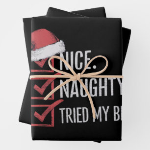 Leuke Stoute Probeerde Mijn Beste Kerstlijst Kerst Inpakpapier Vel