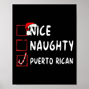 Leuke stoute Puerto Ricaanse Kerstmis Puerto Rico Poster