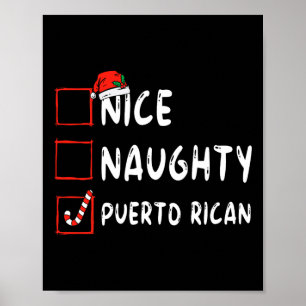 Leuke Stoute Puerto Ricaanse Kerstmis Puerto Rico Poster