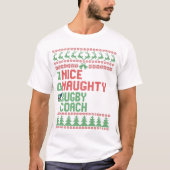 Leuke Stoute Rugby Coach Grappig Kerst Match T-shirt (Voorkant)