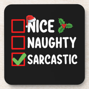 Leuke Stoute Sarcastische Kerstlijst Sarcasme Bier Onderzetter