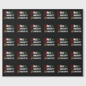 Leuke Stoute Sarcastische Kerstlijst Sarcasme Cadeaupapier (Vlak)