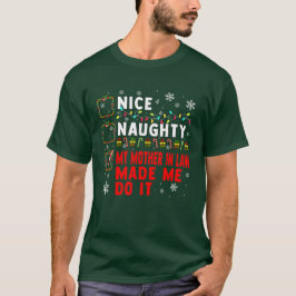 Leuke stoute schoonmoeder doe het met kerst t-shirt