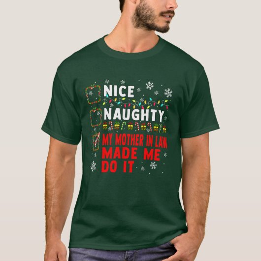 Leuke stoute schoonmoeder doe het met kerst t-shirt (Voorkant)