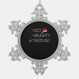 Leuke Stoute Serieus Kerst Moderne Stijl Tin Sneeuwvlok Ornament