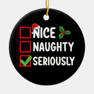 Leuke Stoute Serieus Kerstman Kerstlijst Keramisch Ornament