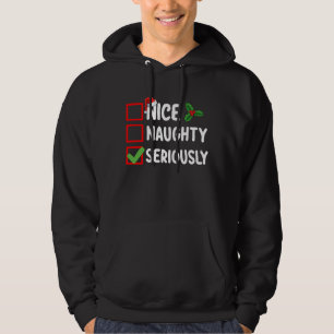 Leuke Stoute Serieus Kerstman Kerstwensen Hoodie