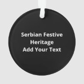 Leuke Stoute Servische Kerst Erfenis Ornament (achterkant)