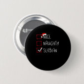 Leuke Stoute Servische Kerst Erfenis Ronde Button 5,7 Cm (Voorkant /achterkant)