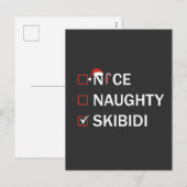 Leuke Stoute Skibidi Grappige Kerst Gen Alpha Feestdagenkaart (Voorkant / Achterkant)