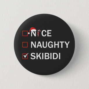 Leuke Stoute Skibidi Grappige Kerst Gen Alpha Ronde Button 5,7 Cm