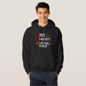Leuke Stoute Softbal Speler Kerst Wenslijst Hoodie (Voorkant volledig)
