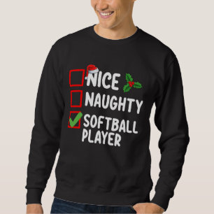 Leuke Stoute Softbalspeler Kerstlijst Trui