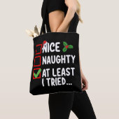 Leuke Stoute Tenminste Ik Heb Het Geprobeerd Kerst Tote Bag (Dichtbij)