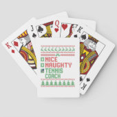 Leuke Stoute Tennis Coach Kerstcadeau Pokerkaarten (Achterkant)