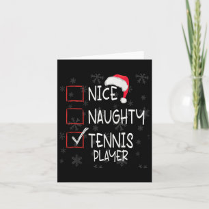 Leuke stoute tennisser lijst Christmas Santa Cl Kaart