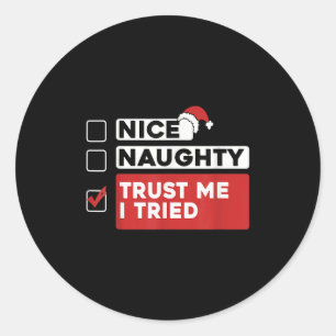Leuke Stoute Vertrouw Me Ik Heb Santas Stoute Lijs Ronde Sticker